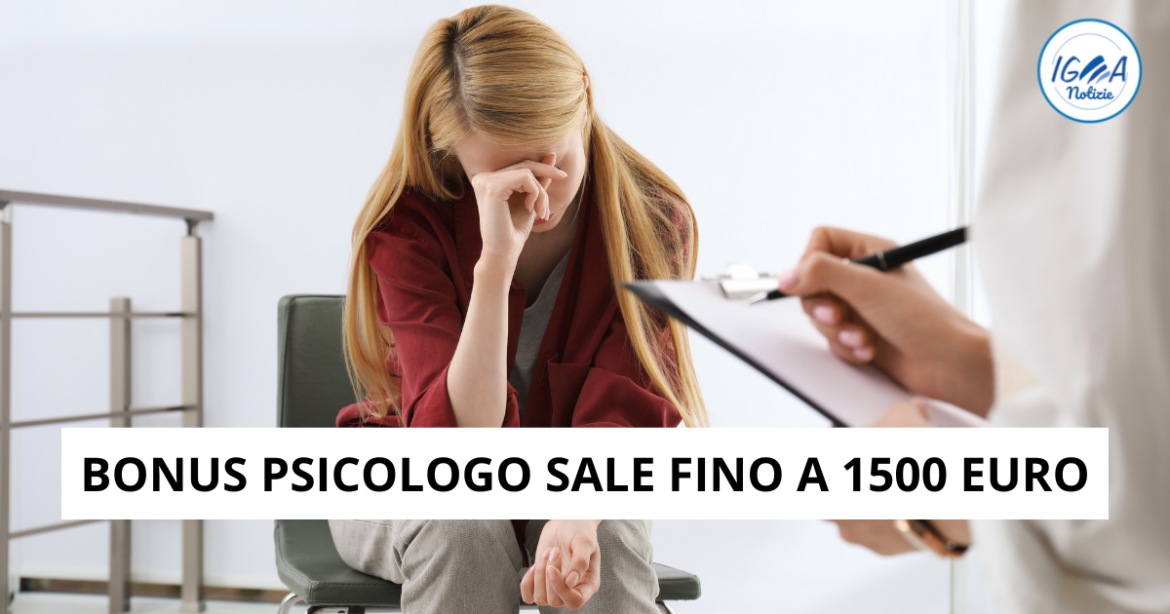BONUS PSICOLOGO SALE FINO A 1.500 Euro